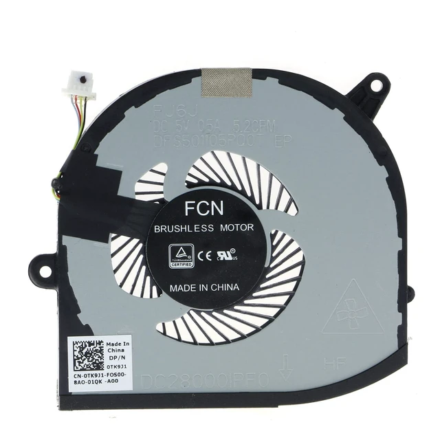 Alt view image 5 of 5 - Replacement CPU&GPU Cooling Fan for Dell XPS 15 7590 9570 Precision 5540 0F01PX 0V9H8N DC58000NHD0 008YY9 0TK9J1