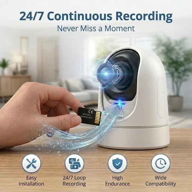 Alt view image 4 of 5 - SECUPOE 2X 64GB TF Memory Card FAT32 Format Class 10 High Speed Reading/Writing 24/7 Recording for Security Camera Dash Cam and More