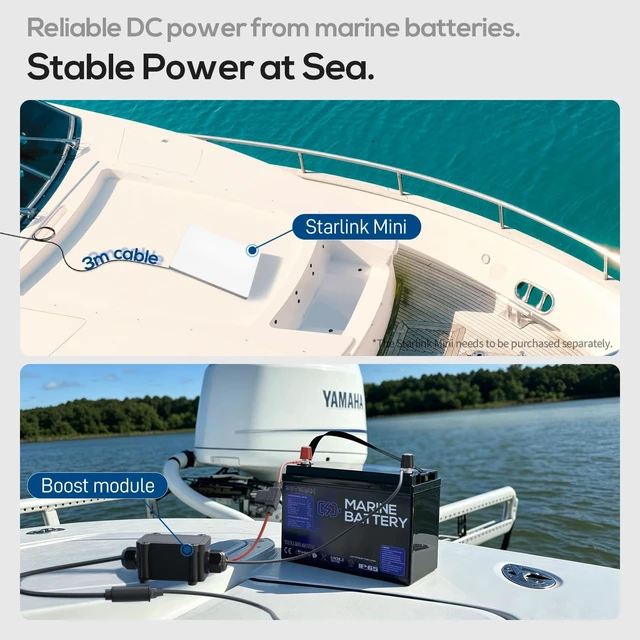 Alt view image 4 of 5 - Starlink Mini Battery Adapter Supports 105W Power Features Boost Module