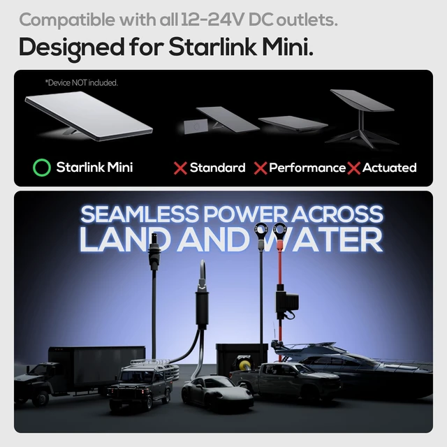 Alt view image 5 of 5 - Starlink Mini Battery Adapter Supports 105W Power Features Boost Module