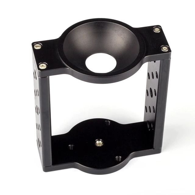 Alt view image 3 of 5 - 65mm / 75mm Tripod Head Bowl Riser, Metal Half Ball Flat to Bowl Adapter