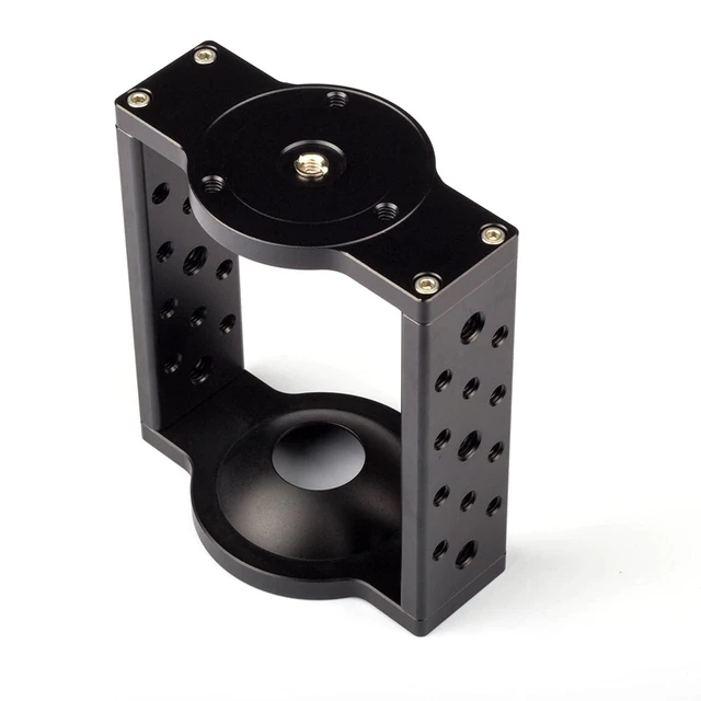 Alt view image 4 of 5 - 65mm / 75mm Tripod Head Bowl Riser, Metal Half Ball Flat to Bowl Adapter
