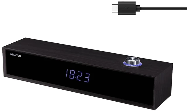 Main image of Sanyun SW012 Desktop PC Soundbar, USB-C for Power and Audio & Bluetooth 5.4