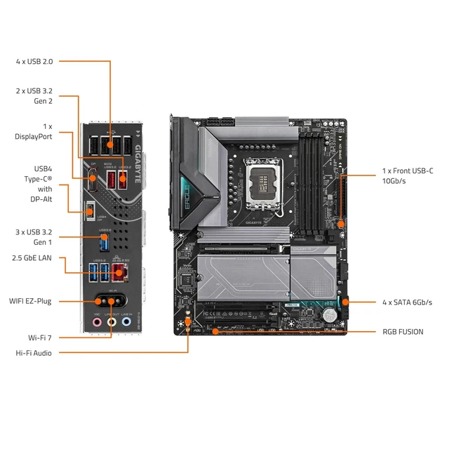 Alt view image 5 of 5 - Micro Center Bundle Intel Core Ultra7 270K Plus CPU Motherboard Combo