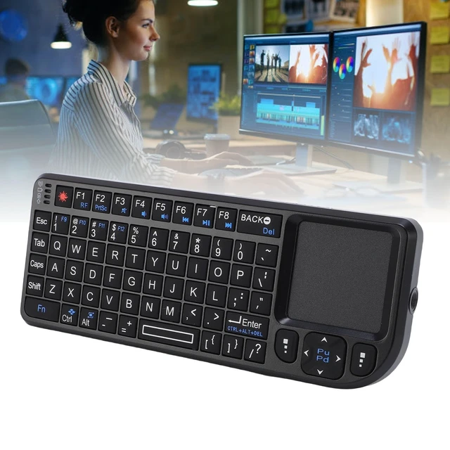 Alt view image 4 of 5 - Tangxi Mini Wireless Keyboard with Touchpad, 2.4G Wireless Backlit Keyboard, 69 Keys & USB C Rechargeable, USB Plug and Play, Portable Touch Keyboards for PC PS Android Linux