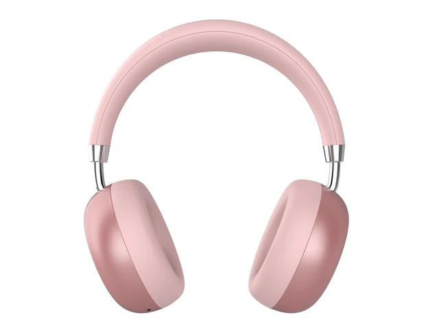 Alt view image 3 of 4 - RCA WAVE-50 Wireless Over-Ear Headphones with Built-in Mic, Voice Assistant & 90 Rotating Ear Cups, Pink