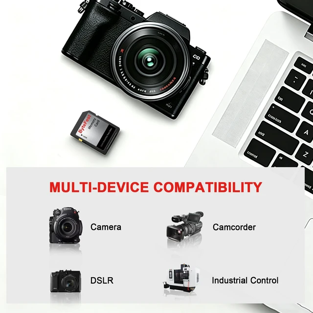 Alt view image 2 of 5 - ByteFest 8GB 2pack Flash Memory Card UHS-I Class 10 U1 V10 FHD Video
