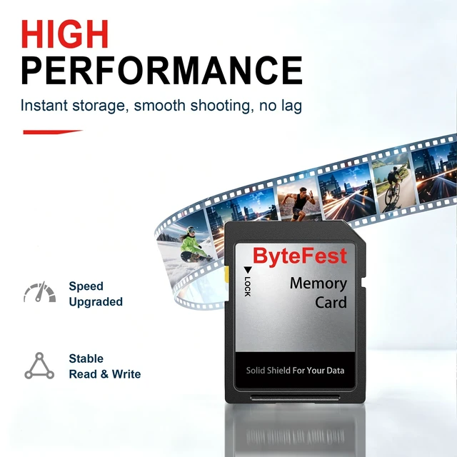 Alt view image 3 of 5 - ByteFest 8GB 2pack Flash Memory Card UHS-I Class 10 U1 V10 FHD Video