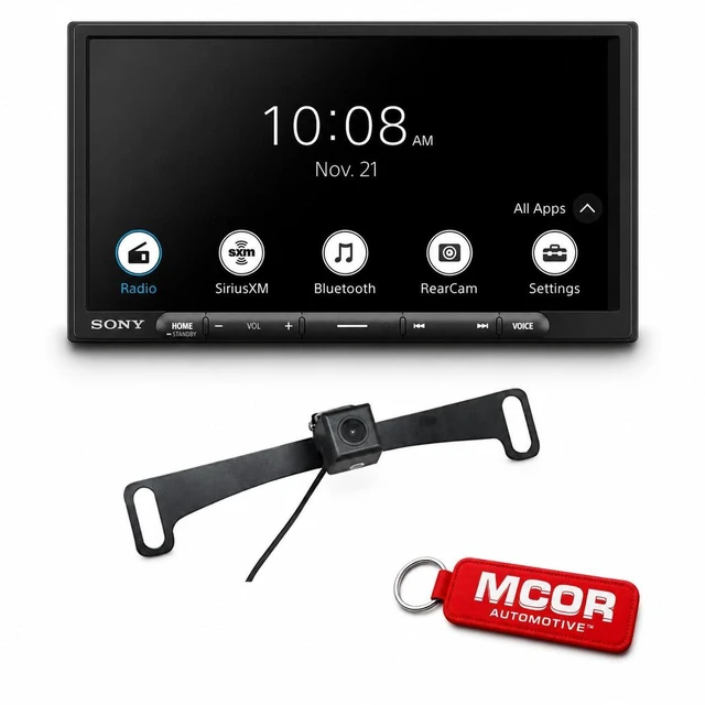 Main image of Sony XAV-AX3700 6.95" Media Receiver with Apple CarPlay, Android Auto, WebLink Cast + Backup Camera Bundle
