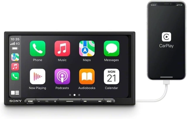 Alt view image 5 of 5 - Sony XAV-AX3700 6.95" Media Receiver with Apple CarPlay, Android Auto, WebLink Cast + Backup Camera Bundle