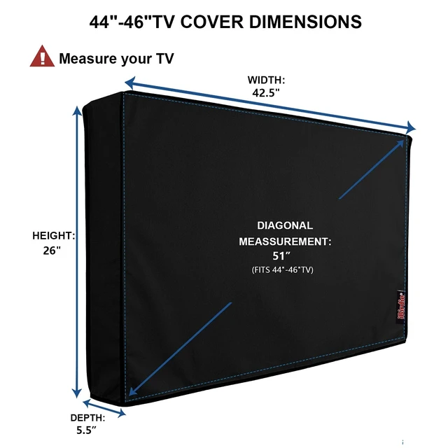 Alt view image 2 of 5 - iBirdie Outdoor TV Cover 44 to 46 inch Weatherproof and Waterproof