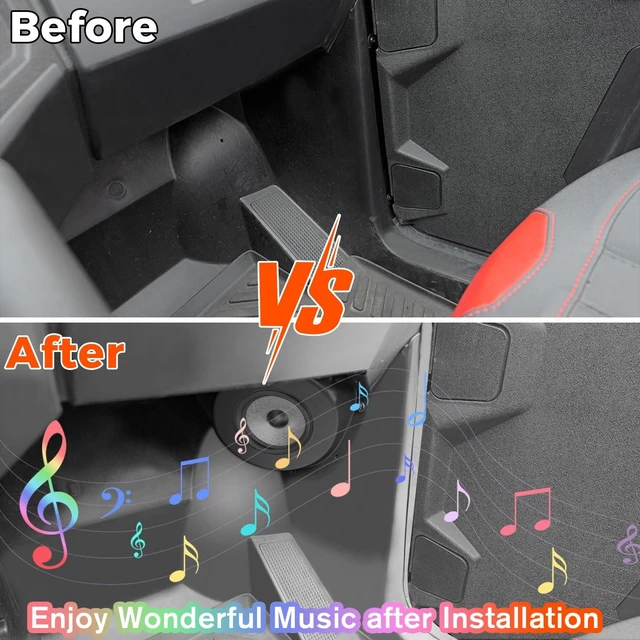 Alt view image 3 of 5 - HugeUTV Under Dash Kick Pods Brackets for Polaris General 1000 EPS (2PCS)