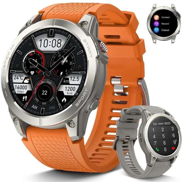 Main image of Smart Watch for Men Fitness Tracker GPS: Military Smart Watches for Android/iPhone Gps Watch 1.43" AMOLED Make Answer Call Running Digital Mens Watches Samsung Compatible Step Tracker Heart Moni