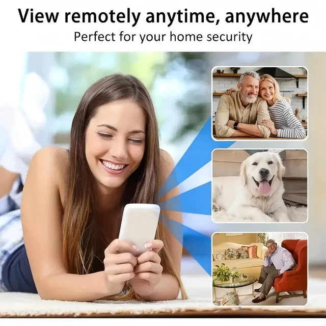 Alt view image 2 of 5 - HUOMOI W6 Mini Wireless WiFi Smart Camera FHD Compact Home Security Remote Indoor IP Camera with Motion Detection, IR Night Vision, Pet & Baby Monitor, Remote Playback via App
