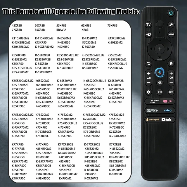 Alt view image 3 of 5 - RMF-TX920U Voice Remote Control Compatible with Sony Bravia TVs