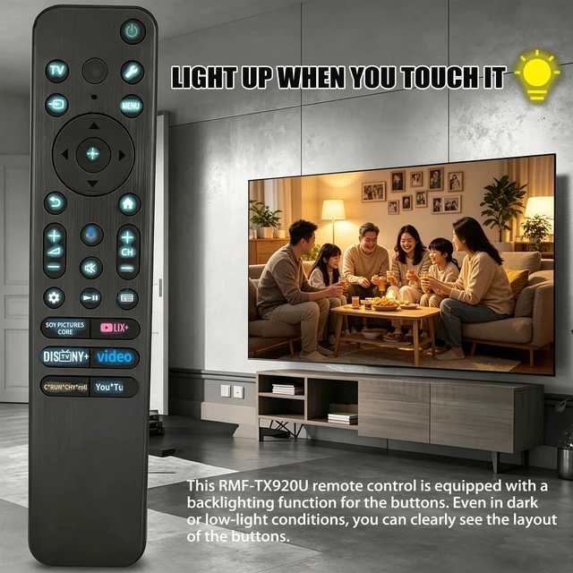 Alt view image 5 of 5 - RMF-TX920U Voice Remote Control Compatible with Sony Bravia TVs