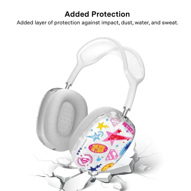 Alt view image 5 of 5 - VELVET CAVIAR Case Cover for AirPods Max 2 & 1 - Cute Protective Headphone Accesssories (Supergirl Krypto Glitter)