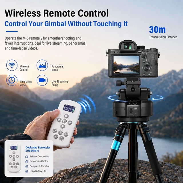 Alt view image 3 of 5 - Soonpho M6 Remote Control for Motorized Pan/Tilt Head, 360 Rotation with Adjustable SpeedCompatible Only with M6 Motorized Pan/Tilt Head (Battery Not Included)