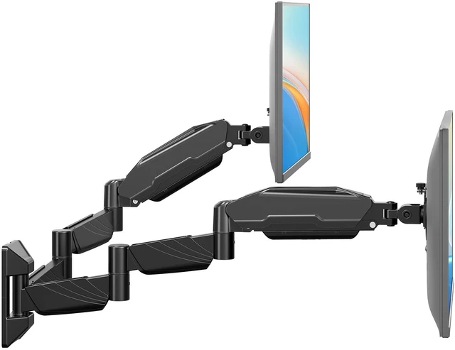 Main image of ErgoFocus Long Arm Dual Monitor Wall Mount for 17-32", Max 27.1" Extension