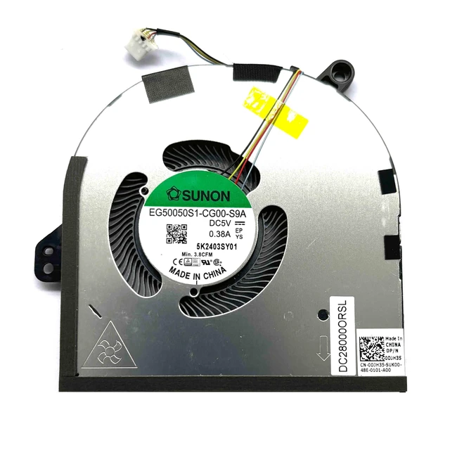Alt view image 3 of 4 - BestParts New CPU+GPU Cooling Fan Replacement for DELL XPS 15 9520 Laptop, P/N: 0594WG 0MC4KC (0DJH35), 594WG MC4KC (0DJH35)