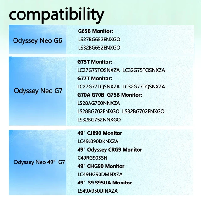 Alt view image 2 of 5 - BN61-14898A BN96-42913A Odyssey G7 G6 VESA Compatible with Samsung Monitor