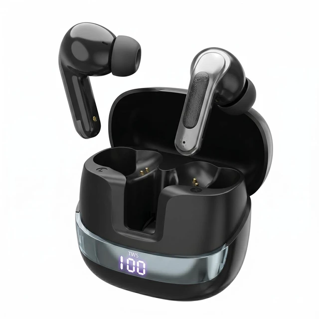 Main image of Wireless Bluetooth 5.4 Earbuds with LED Smart Display, ENC Noise Reduction,Touch Control, 13MM Driver, Deep Bass, for iPhone Samsung Google Pixel Android Phones Tablets