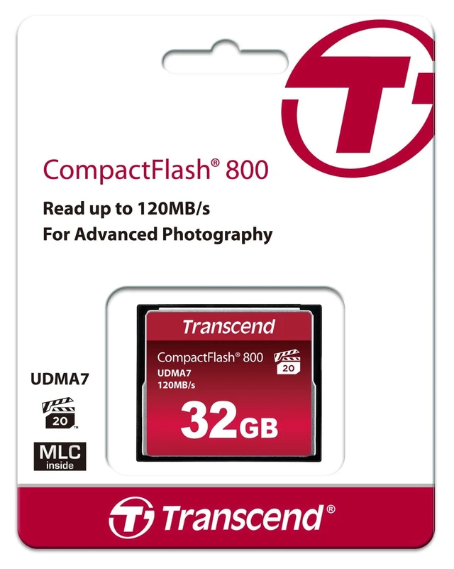 Alt view image 2 of 5 - Transcend 32GB CompactFlash Memory Card 800x (TS32GCF800)