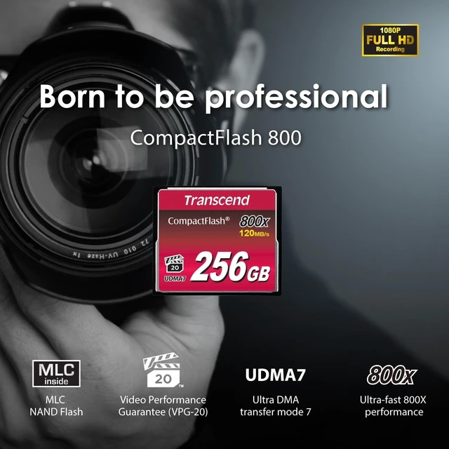 Alt view image 5 of 5 - Transcend 32GB CompactFlash Memory Card 800x (TS32GCF800)