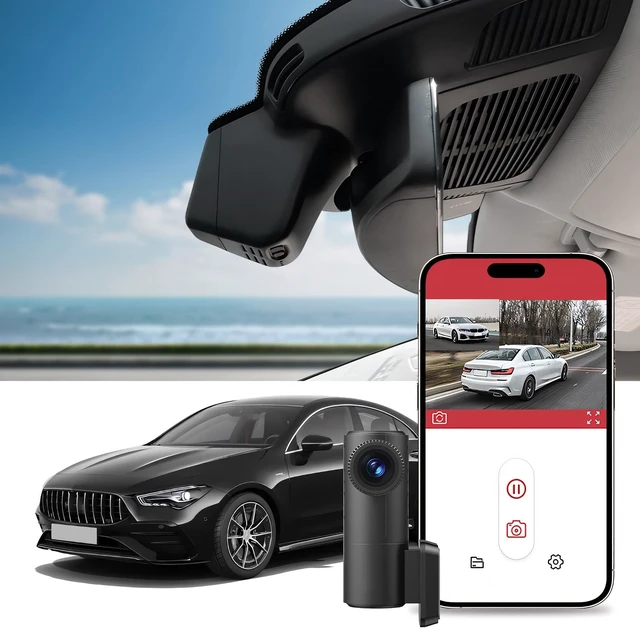 Alt view image 2 of 5 - G11-9 4K Dash Cam for Mercedes-Benz GLE GLS 2019~2025,OEM Factory Look, Plug and Play, UHD 3840P Video, Built-in WiFi & APP,FREE128G,Support 256G
