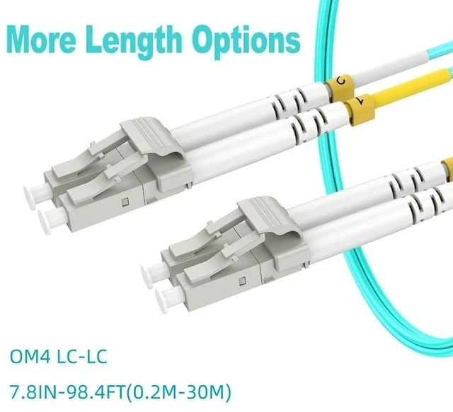Alt view image 3 of 5 - RamboCables-OM4 Multimode LC to LC Fiber Patch Cable MMF, 200ft/61m, 2Pack