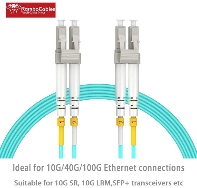 Alt view image 2 of 5 - RamboCables-OM4 Multimode LC to LC Fiber Patch Cable MMF, 200ft/61m, 2Pack