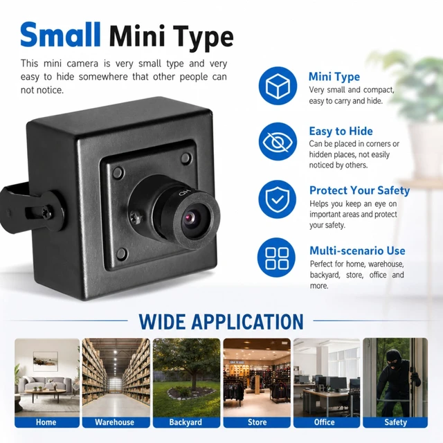 Alt view image 4 of 5 - REVODATA 5MP POE Mini IP Camera,UltraHD Indoor Small Security Camera 3.6mm Lens(75 FOV), H.265/H.264, Smart Phone/PC App (I706-P)