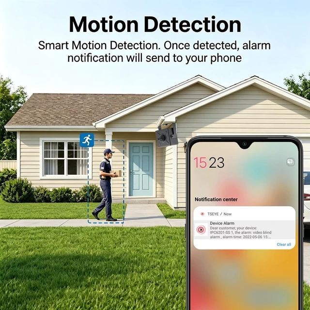 Alt view image 5 of 5 - REVODATA 5MP POE Mini IP Camera,UltraHD Indoor Small Security Camera 3.6mm Lens(75 FOV), H.265/H.264, Smart Phone/PC App (I706-P)