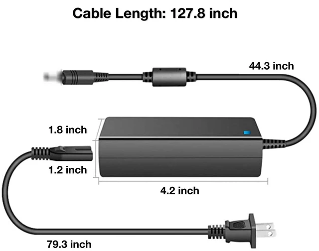 Alt view image 2 of 4 - Onerbl AC-DC Adapter Replacement for Gawfolk Model No: GF340C GF340D 34 34 Inch Ultrawide Curved Gaming Monitor Shenzhen Qinghong Zhuoyue Technology Co., Ltd. Power Supply Cord Cable