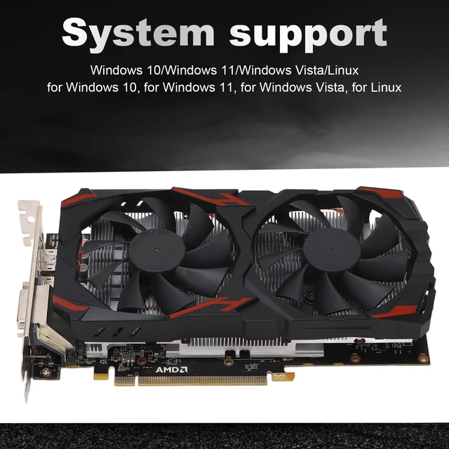 Alt view image 3 of 5 - VBESTLIFE RX 580 Graphics Card, 256 Bit 8GB GDDR5 Computer Gaming Graphics Cards with, DVI, 16 PCI Express 3.0, Support 4K@60Hz HD, Fans, for PC Gaming (580 8G D5)