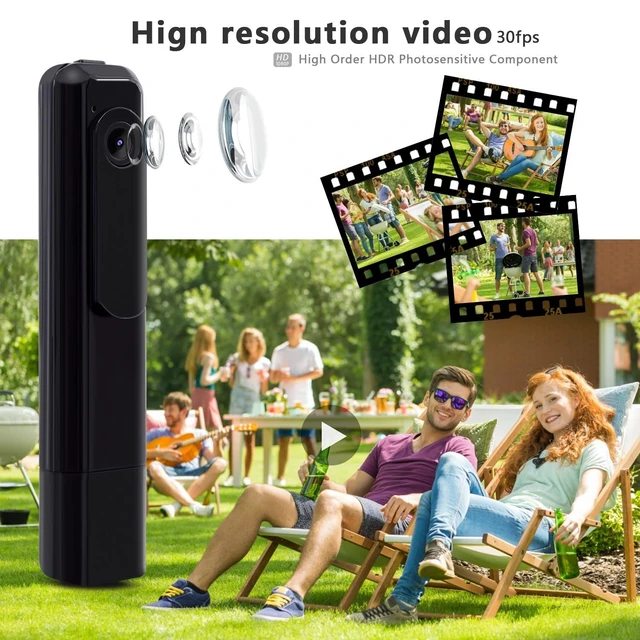 Alt view image 5 of 5 - DAIFAC HD 1080P Portable Pocket Camera, Mini Body Cam with Video RecorderNanny Cameras for Home Security, No WiFi Needed Security Equipment Indoor/Outdoor