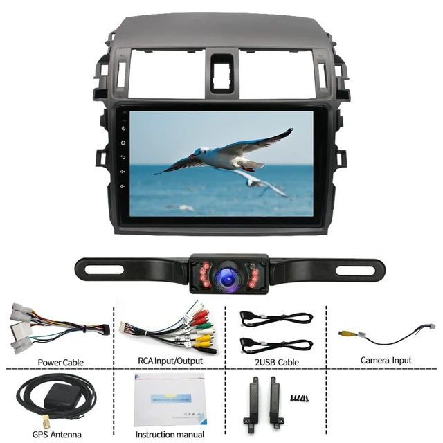 Alt view image 5 of 5 - EWLSAC Android 13 Car Stereo Double Din for Toyot-a Corolla 2009-2013 9 Inch HD Touch Screen Car Audio Multimedia Receiver with Carplay Android Auto GPS Radio Navigation Bluetooth Camera(2G+32G)