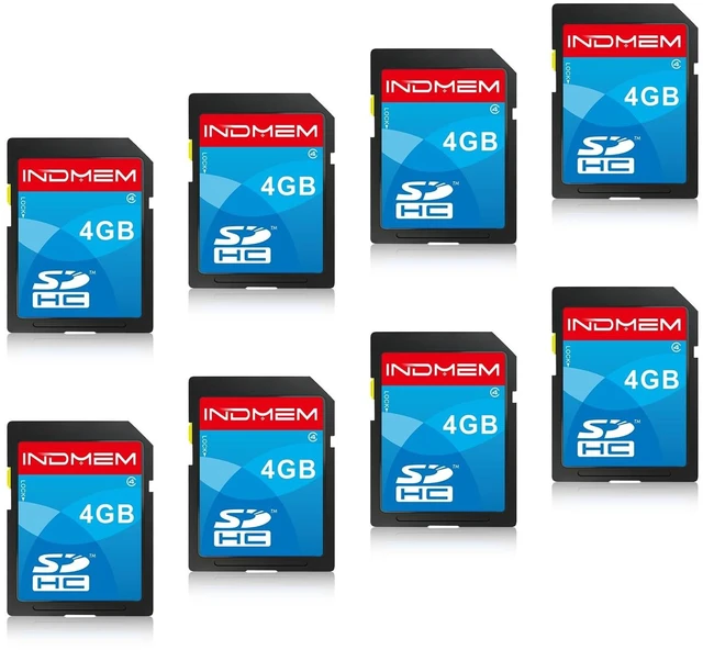 Main image of SD Card 4GB, 8-Pack MLC Flash Memory Cards, High Speed Full HD Video Recording Secure Digital Cards for Camera DSLR Action Cam Camcorder Phone Digital Device