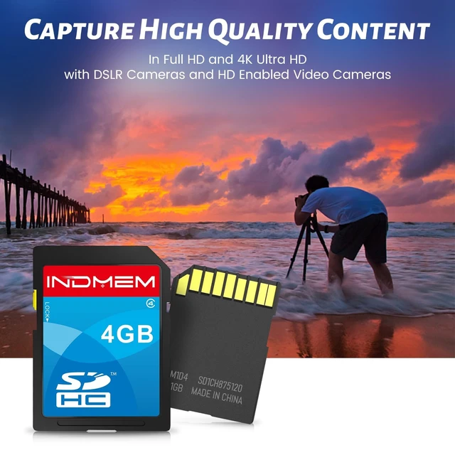 Alt view image 4 of 5 - SD Card 4GB, 8-Pack MLC Flash Memory Cards, High Speed Full HD Video Recording Secure Digital Cards for Camera DSLR Action Cam Camcorder Phone Digital Device