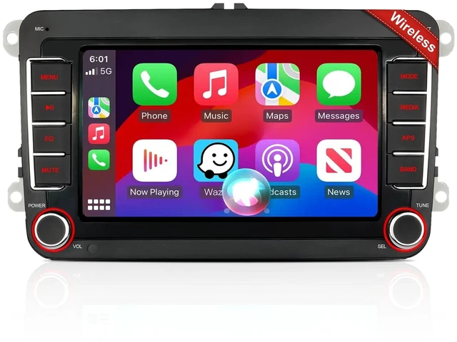 Main image of Car Radio for VW Passat Golf MK5 MK6 Jetta Beetle Passat Sharan Tiguan Touran Seat Polo with Wireless Carplay & Android Auto,7in Touchscreen Car Stereo with Bluetooth Mirror Link FM/SWC/USB
