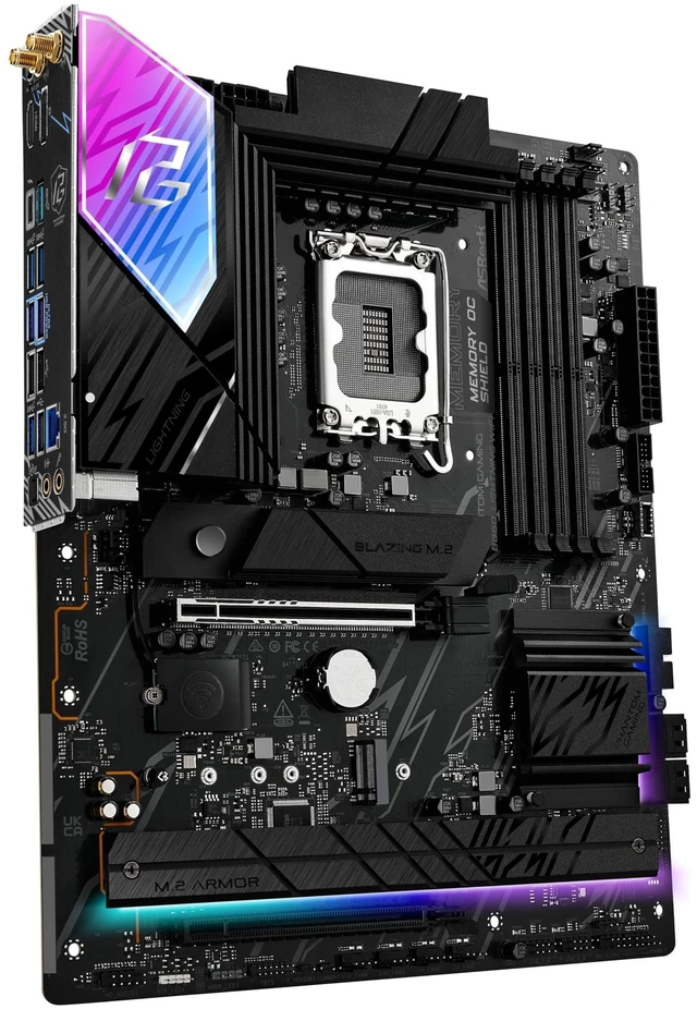 Alt view image 5 of 5 - ASRock Phantom Gaming B860 Lightning WiFi 6E Intel Core Ultra LGA1851 DDR5 8933 MHz 256GB M.2 ATX Motherboard Thunderbolt SATA3 6.0 Gb/s PCIe 5.0