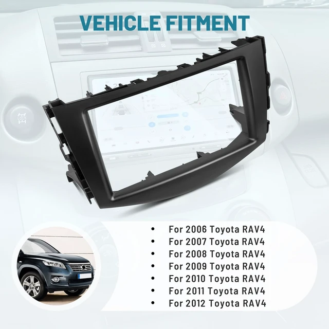 Alt view image 2 of 5 - NuIth Double DIN Radio Dash Kits for 2006-2012 Toyota RAV4, Double Din Installation Multi Kit, Double DIN Installation Dash Kit, RAV4 Stereo Dash Bracket