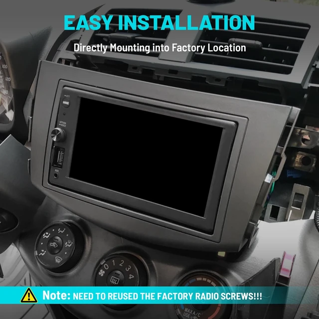 Alt view image 4 of 5 - NuIth Double DIN Radio Dash Kits for 2006-2012 Toyota RAV4, Double Din Installation Multi Kit, Double DIN Installation Dash Kit, RAV4 Stereo Dash Bracket