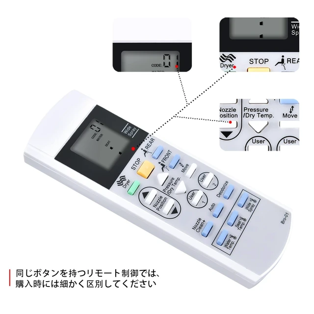 Alt view image 4 of 5 - SJUIF Replacement Remote for Brondell Bidet Toilet Seat Swash