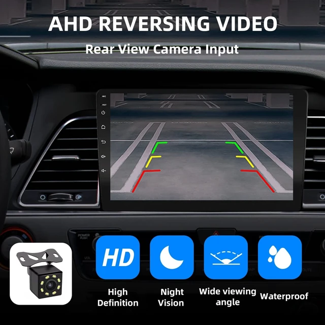 Alt view image 5 of 5 - 10 Inches Double Din Car Stereo, Apple CarPlay Screen, 2G+32G, Bluetooth Android Auto Screen with Backup Camera, Touch Screen, WiFi, Mirror Link, HiFi, GPS, FM