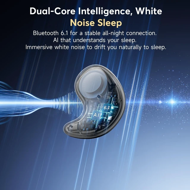 Alt view image 3 of 5 - Sleep Earbuds for Side Sleepers, Invisible Flat Bluetooth Sleeping Earbuds