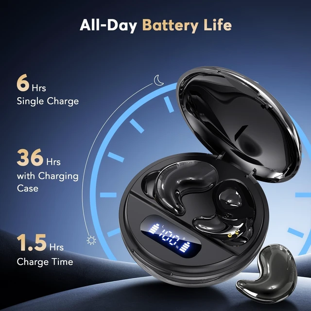 Alt view image 4 of 5 - Sleep Earbuds for Side Sleepers, Invisible Flat Bluetooth Sleeping Earbuds
