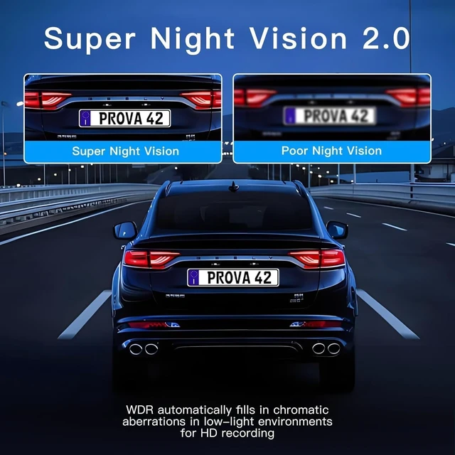 Alt view image 4 of 5 - Dash Cam Front and Rear Inside,4 Channel Dashcam for Cars,Car Camera Driving Recorder with IR Night Vision,Loop Recording,3.16 Inch IPS Screen,Parking Mode(Grey)