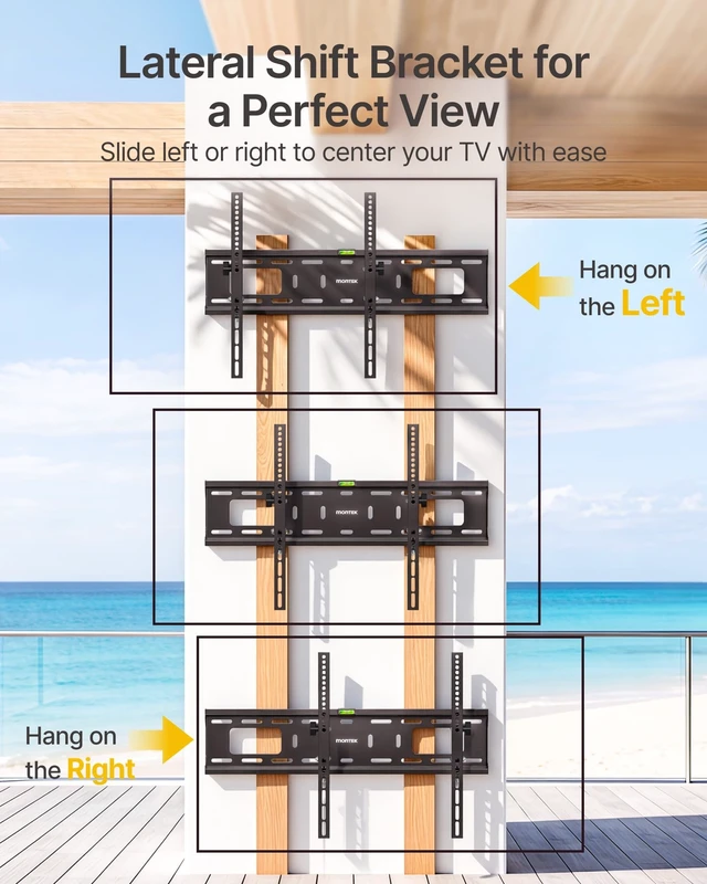 Alt view image 5 of 5 - monTEK Outdoor Weatherproof TV Wall Mount for 37-86" TVs up to 176lbs,Tilt