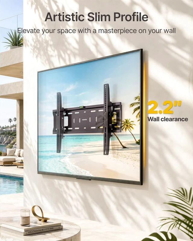 Alt view image 2 of 5 - monTEK Outdoor Weatherproof TV Wall Mount for 37-86" TVs up to 176lbs,Tilt